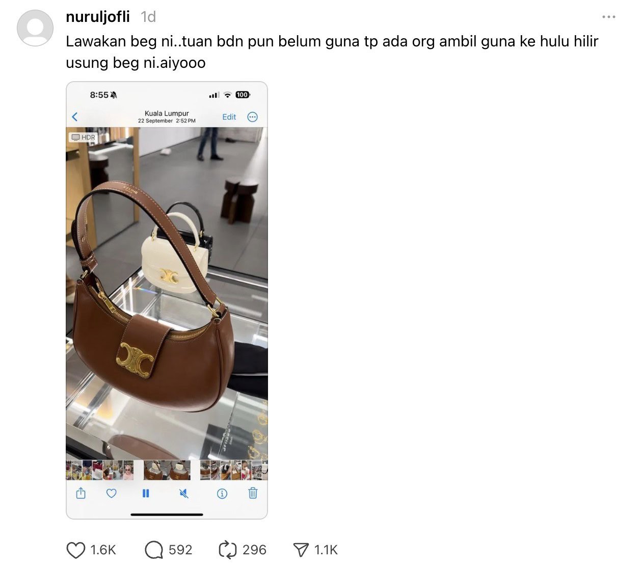 Kakak Jofliam pula buka mulut